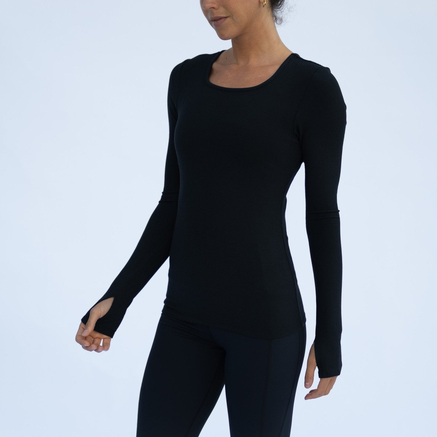 Women's Fine Long Sleeve Rib Top - LAIRD