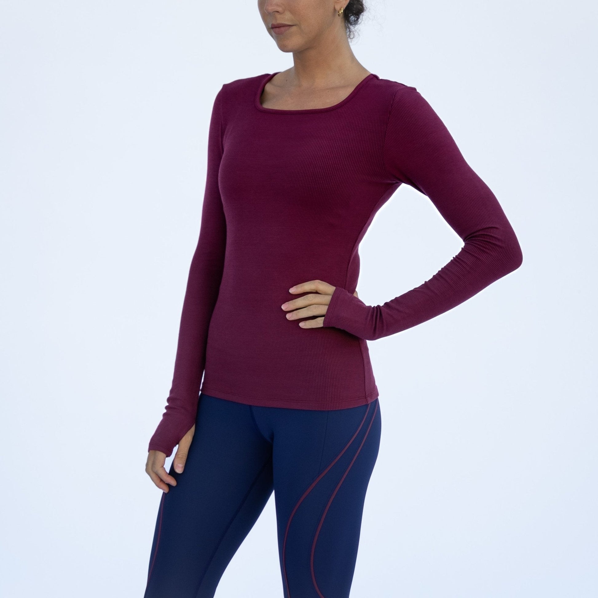 Women's Fine Long Sleeve Rib Top - LAIRD