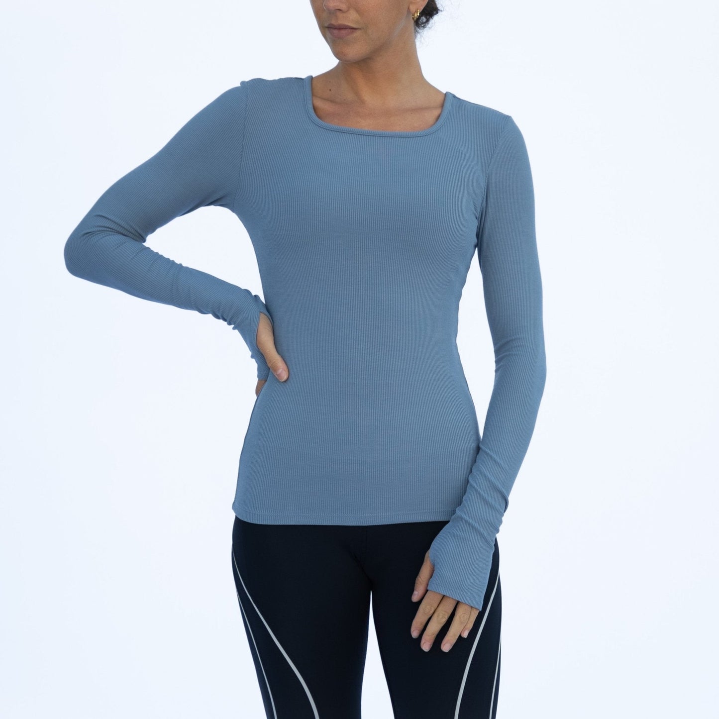 Women's Fine Long Sleeve Rib Top - LAIRD